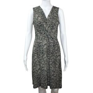 Hailey 23 NWT Animal Print Sleeveless Seanna Knit Faux Wrap Knit Dress Size M